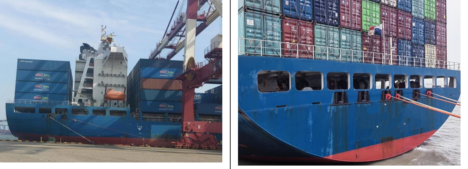 出售2076箱集装箱船